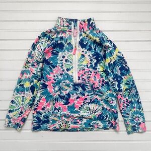 LILLY PULITZER NWOT Colorful Light Weight Quarter Zip Pullover